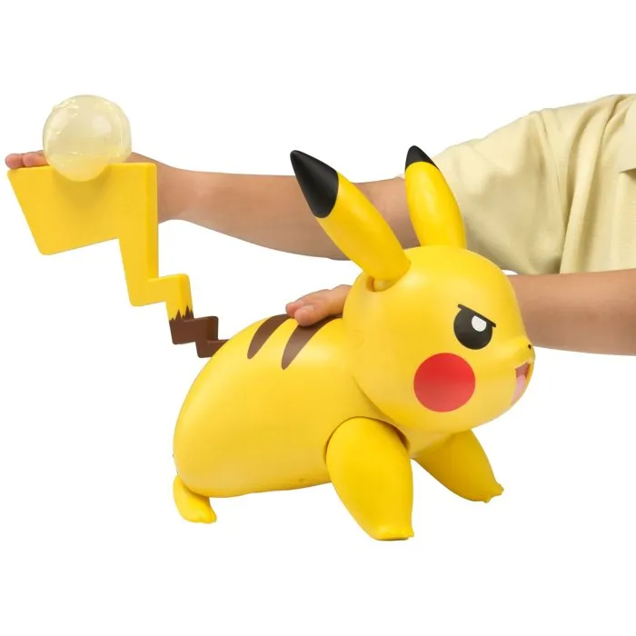 Pokémon Pikachu Battle Action - Figurine interactive de 30 cm avec sons et lumières