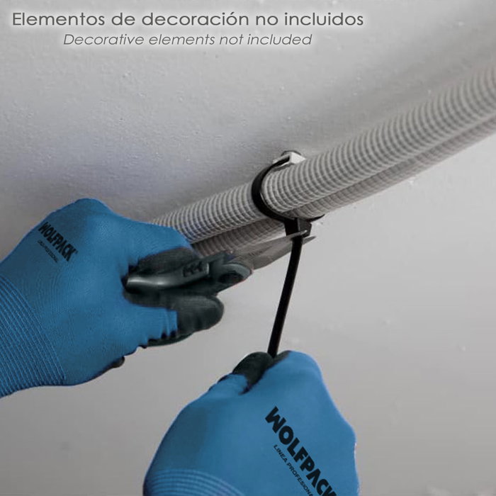 WOLFPACK LINEA PROFESIONAL Taco Fijación Brida Nylon Blanco 8 mm (100 unités)