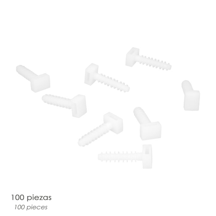 WOLFPACK LINEA PROFESIONAL Taco Fijación Brida Nylon Blanco 8 mm (100 unités)