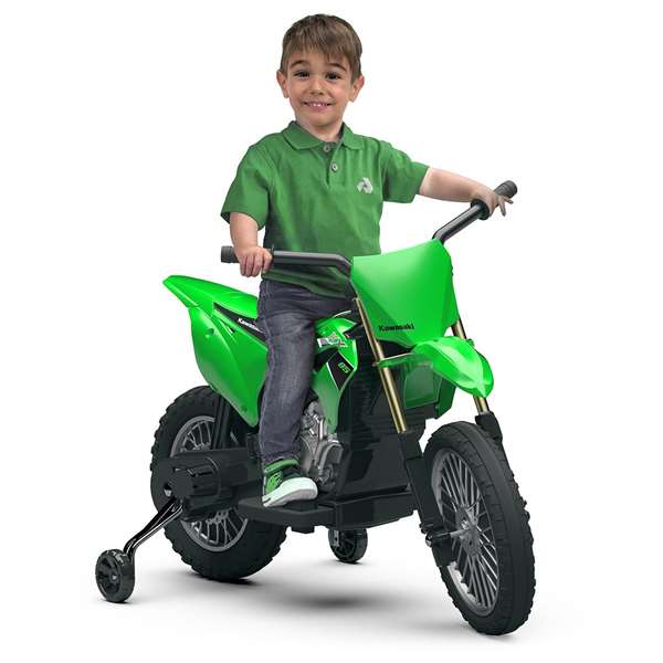 Injusa Kx85 - Moto cross Kawasaki pour enfant 6V, dimensions 103 x 52 x 65.5 cm, âge recommandé 2 ans et plus