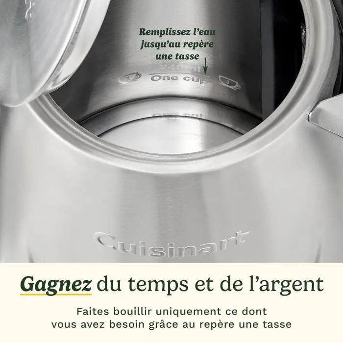 Cuisinart Bouilloire électrique Core Collection 1,7 L en acier inoxydable Cuisinart Bouilloire électrique Core Collection 1,7 L en acier inoxydable
