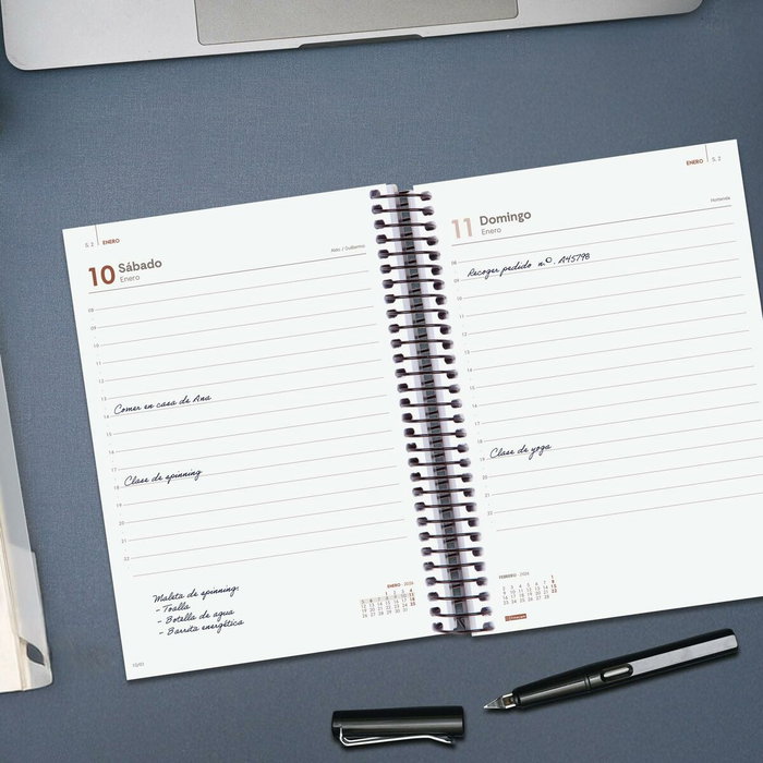 Agenda Finocam OPAQUE Vert A5 15,5 x 21,2 cm 2026