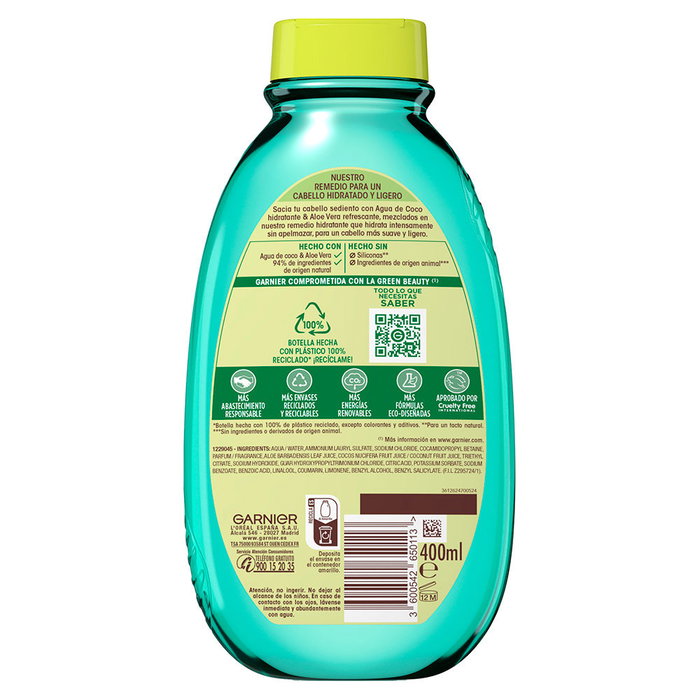 Garnier Shampoing à l'eau de coco et aloe vera Original Remedies 400 ml