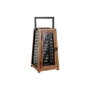 DKD Home Decor Bougeoir Noir Naturel Métal et Bois de manguier 20 x 20 x 38 cm