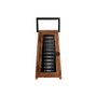 DKD Home Decor Bougeoir Noir Naturel Métal et Bois de manguier 20 x 20 x 38 cm