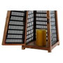 DKD Home Decor Bougeoir Noir Naturel Métal et Bois de manguier 20 x 20 x 38 cm