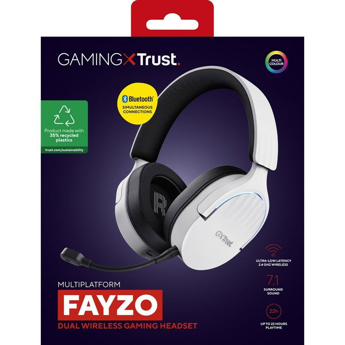 Casques avec Micro Gaming Trust GXT 491 Blanc Multicouleur