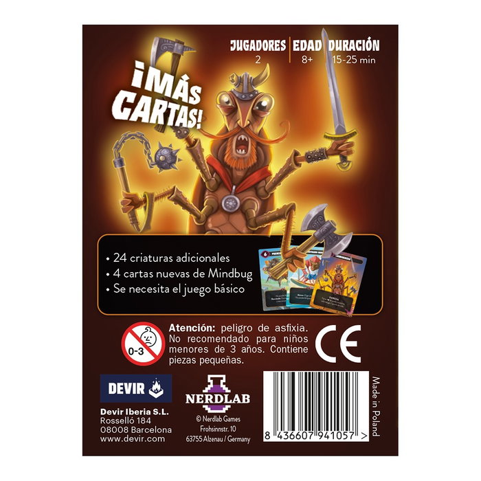 Devir Mindbug Primer Contacto - Extension pour jeu de cartes, 28 nouvelles créatures, 2 joueurs, dès 8 ans, version espagnole Devir Mindbug Primer Contacto - Extension pour jeu de cartes, 28 nouvelles créatures, 2 joueurs, dès 8 ans, version espagnole