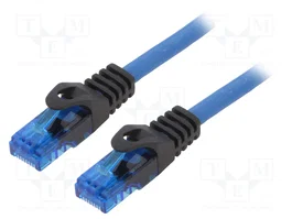 LOGILINK Cordon de raccordement Patch cord U/UTP Cat 6a RJ45 2m bleu