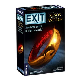 Devir Exit : Le Seigneur des Anneaux - Jeu de société d'évasion et d'enquête coopératif, inspiré des films, 1 à 4 joueurs, à partir de 12 ans - Version espagnole