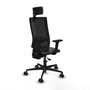 Piqueras Y Crespo Bormate Chaise de Bureau avec Mécanisme Asynchrone, Gris et Noir