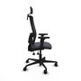 Piqueras Y Crespo Bormate Chaise de Bureau avec Mécanisme Asynchrone, Gris et Noir