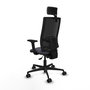Piqueras Y Crespo Bormate Chaise de Bureau avec Mécanisme Asynchrone, Gris et Noir