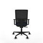 Chaise Yunquera Synchro 4 positions tissu Bleu foncé Maille Noir Base en nylon noir Accoudoir 1D Sans appui-tête Roulettes 65mm nylon
