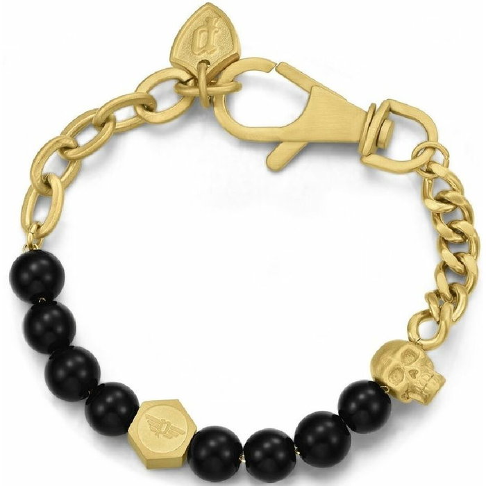 Police Bracelet Vertex en acier inoxydable doré pour homme Police Bracelet Vertex en acier inoxydable doré pour homme