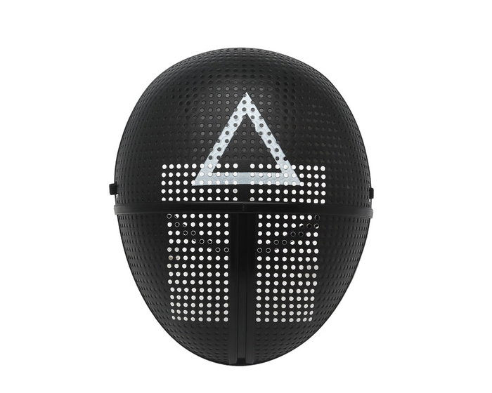 Atosa Masque Noir en PVC avec Triangle Blanc 26x20 cm pour Garde de Série