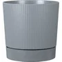 Garden Id Pot de fleurs avec réserve Lino - Ø 39 - 32 L - Gris pure