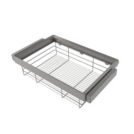 Emuca Kit Quartz tiroir en fil métallique et rack ajustable, Module 80cm, Titane