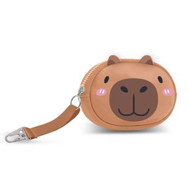 Omp! Porte-monnaie et étui à pilulier Capybara - 9 x 12.5 x 2 cm - PVC avec doublure polyester - Un compartiment à fermeture éclair