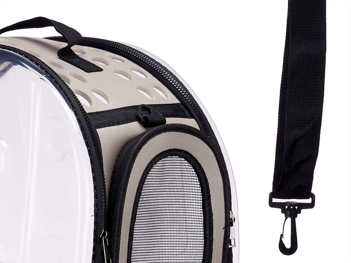 MASCOW Transportin Transparent Gris Grande