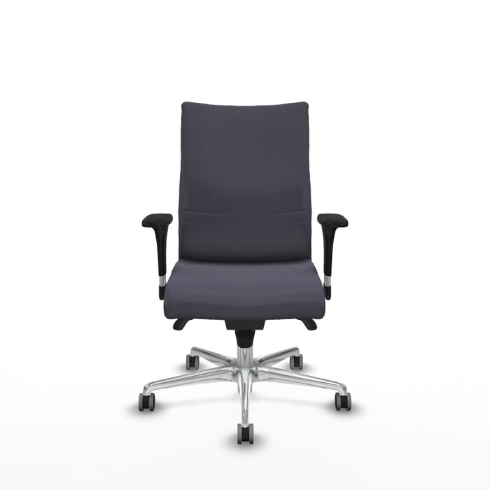 Piqueras Y Crespo Silla Albacete confidente, Gris oscuro, Mécanisme Sincro, Base Aluminium, Brazos 1D, Ruedas 65mm parqué Piqueras Y Crespo Silla Albacete confidente, Gris oscuro, Mécanisme Sincro, Base Aluminium, Brazos 1D, Ruedas 65mm parqué