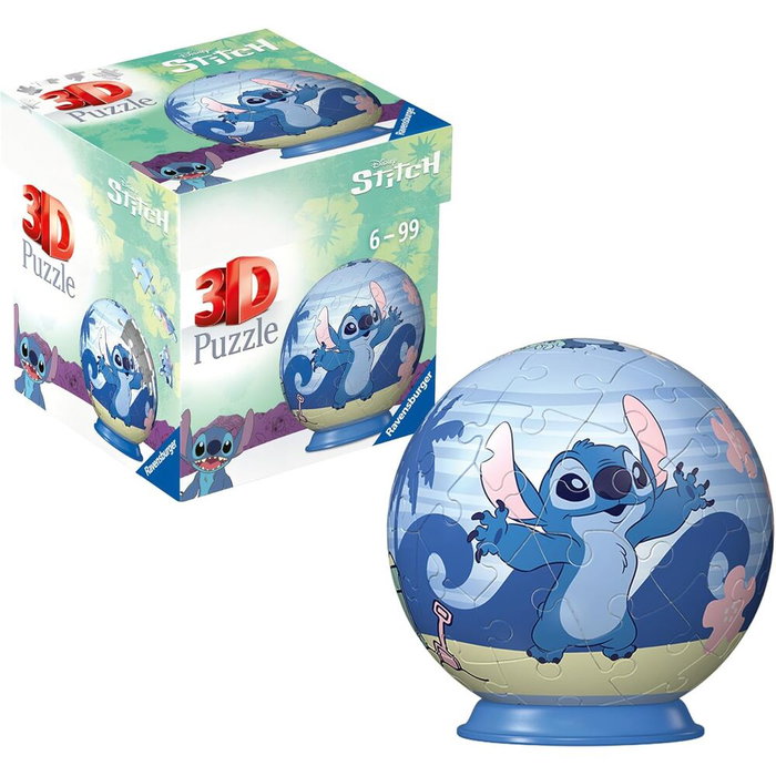 RAVENSBURGER Puzzle 3D Stitch Disney 54 pièces - Modèle de construction en 3 dimensions RAVENSBURGER Puzzle 3D Stitch Disney 54 pièces - Modèle de construction en 3 dimensions