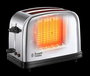 Russell Hobbs 23310-56 Tostador Victory - Grille-pain avec fonction lever et voir, cuisson rapide +50%, plateau à miettes et chauffe-pain, blanc