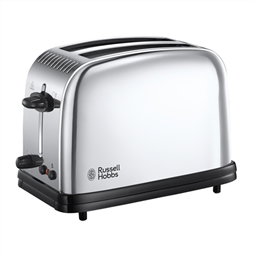 Russell Hobbs 23310-56 Tostador Victory - Grille-pain avec fonction lever et voir, cuisson rapide +50%, plateau à miettes et chauffe-pain, blanc