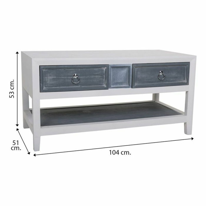 Table Basse Alexandra House Living Blanc Gris 51 x 53 x 104 cm