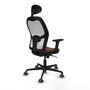 Piqueras y Crespo Chaise de Bureau Jorquera 2D036G1 Blanc Brun foncé