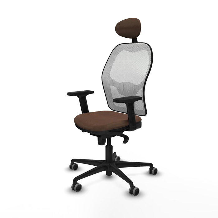 Piqueras y Crespo Chaise de Bureau Jorquera 2D036G1 Blanc Brun foncé Piqueras y Crespo Chaise de Bureau Jorquera 2D036G1 Blanc Brun foncé