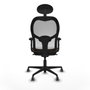 Piqueras y Crespo Chaise de Bureau Jorquera 2D036G1 Blanc Brun foncé