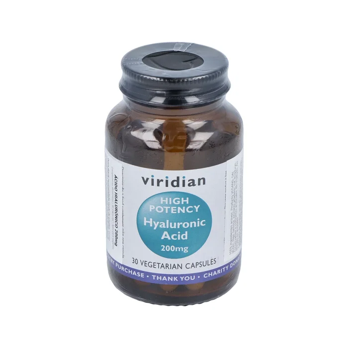 VIRIDIAN Acide Hyaluronique 200mg 30 capsules végétaliennes VIRIDIAN Acide Hyaluronique 200mg 30 capsules végétaliennes