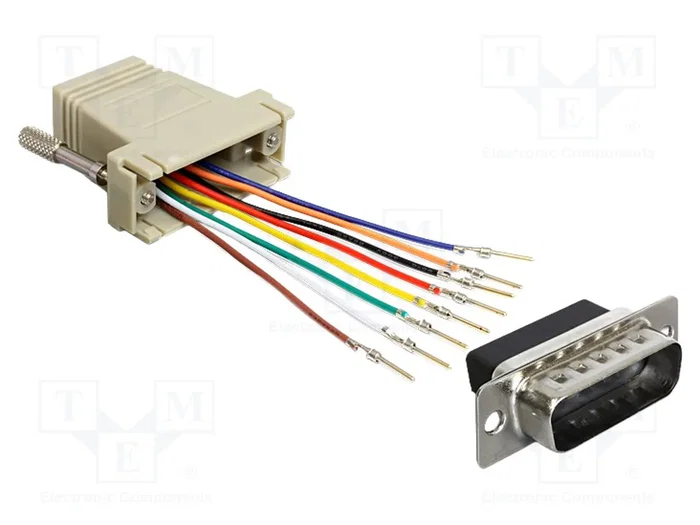 DELOCK Adaptateur D-Sub 15pin vers RJ45 gris DELOCK Adaptateur D-Sub 15pin vers RJ45 gris