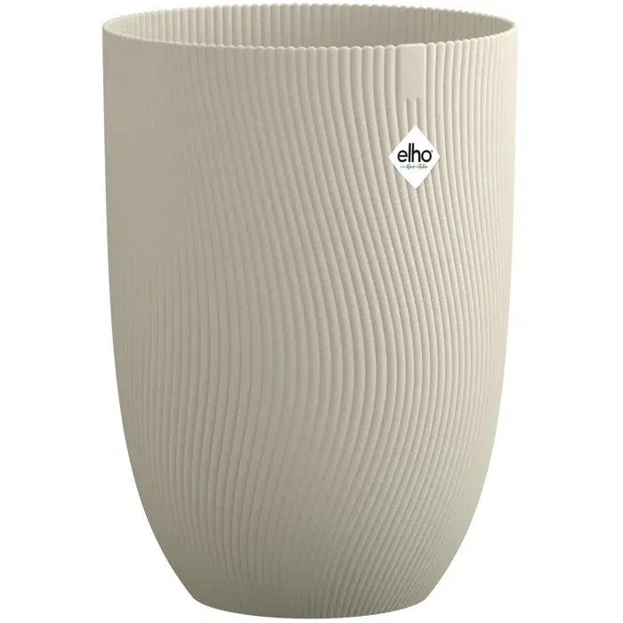 ELHO Sereh Haut 30 - Pot de fleur haut 22 litres Beige pour balcon, intérieur et extérieur - 30 x 29.5 x 41 cm, 100% recyclé ELHO Sereh Haut 30 - Pot de fleur haut 22 litres Beige pour balcon, intérieur et extérieur - 30 x 29.5 x 41 cm, 100% recyclé