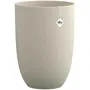 ELHO Sereh Haut 30 - Pot de fleur haut 22 litres Beige pour balcon, intérieur et extérieur - 30 x 29.5 x 41 cm, 100% recyclé