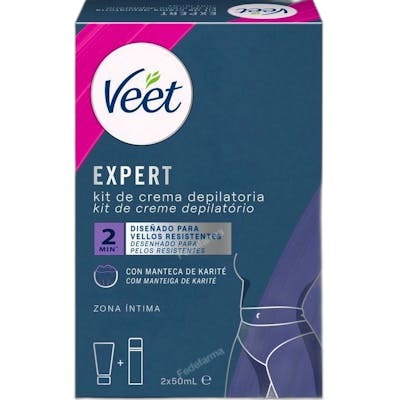 Veet Expert Bikini Kit Crème Dépilatoire 2 x 50 ml Veet Expert Bikini Kit Crème Dépilatoire 2 x 50 ml