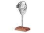 Giftdecor Figurine Métal Main Œil Argent avec Support Bois 16x34x10 cm (Set de 6)