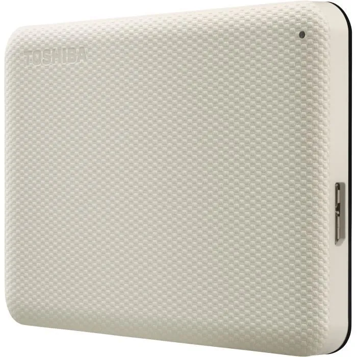 Toshiba CANVIO ADVANCE Disque dur externe portable 2 To, blanc, avec logiciels de sauvegarde et de sécurité Toshiba CANVIO ADVANCE Disque dur externe portable 2 To, blanc, avec logiciels de sauvegarde et de sécurité