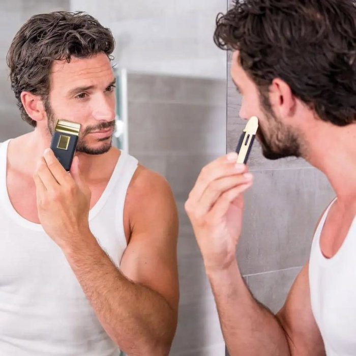 Wahl Rasoir de Voyage Travel Shaver Gold Edition noir et or 07057-016 - Tondeuse et coupe barbe portable