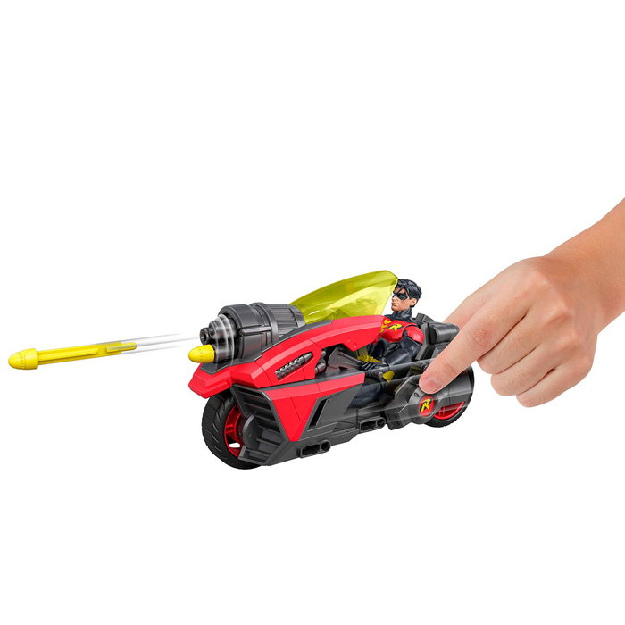 Mattel Figura Robin avec Batlink Vehicule DC Heroes Jmd51 Action Jouet Mattel Figura Robin avec Batlink Vehicule DC Heroes Jmd51 Action Jouet