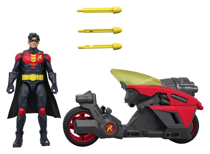 Mattel DC Premier véhicule Robin Cycle avec figurine