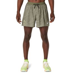 Short de Sport pour Homme Asics Fujitrail All Over Print Olive 44