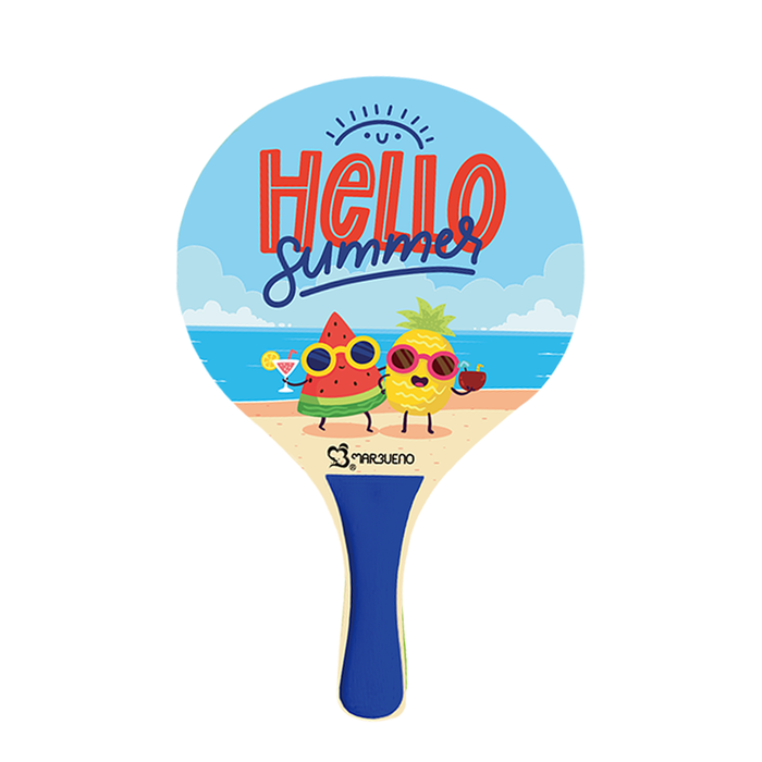 Marbueno Raquettes Bois Hello Summer 38x24x0,6 cm Jardin Piscine Plage MARBUENO SUMMER 10336