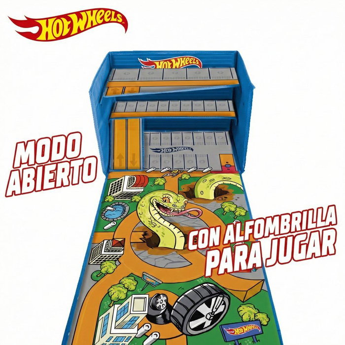 CEFA TOYS Boîte organisatrice de voitures 3 en 1 Hot Wheels avec piste et zone de jeu CEFA TOYS Boîte organisatrice de voitures 3 en 1 Hot Wheels avec piste et zone de jeu