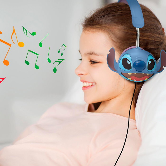 Lexibook Casque avec câble Disney Stitch HP015D - Licencié, pliable, pour enfants et fans de Lilo et Stitch, à partir de 3 ans