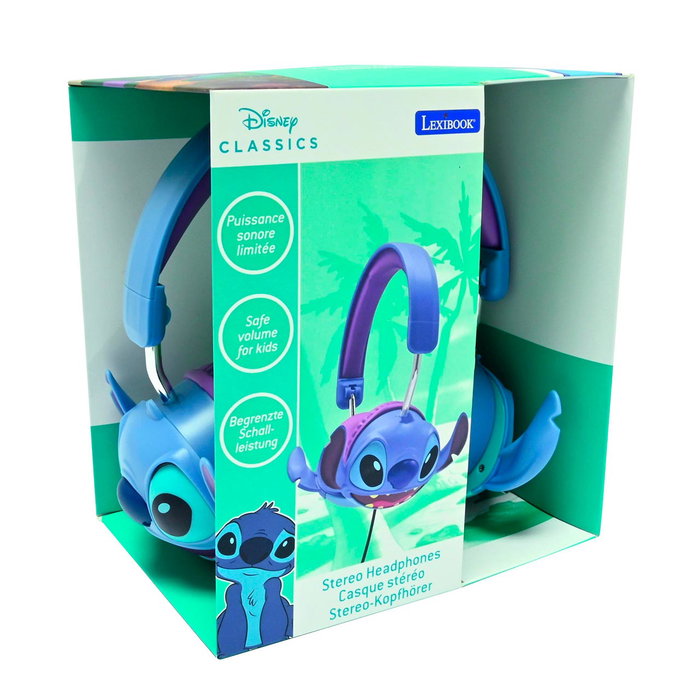Lexibook Casque avec câble Disney Stitch HP015D - Licencié, pliable, pour enfants et fans de Lilo et Stitch, à partir de 3 ans