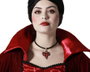 Atosa Collier avec pendentif cœur rouge et détails noirs