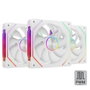 Mars Gaming Kit 3x Ventilateur ARGB MF-Linkfinity Blanc Modulaire PWM 120mm