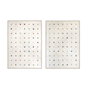 Home ESPRIT Toile Blanc Taupes Moderne 100 x 4 x 140 cm (2 Unités)